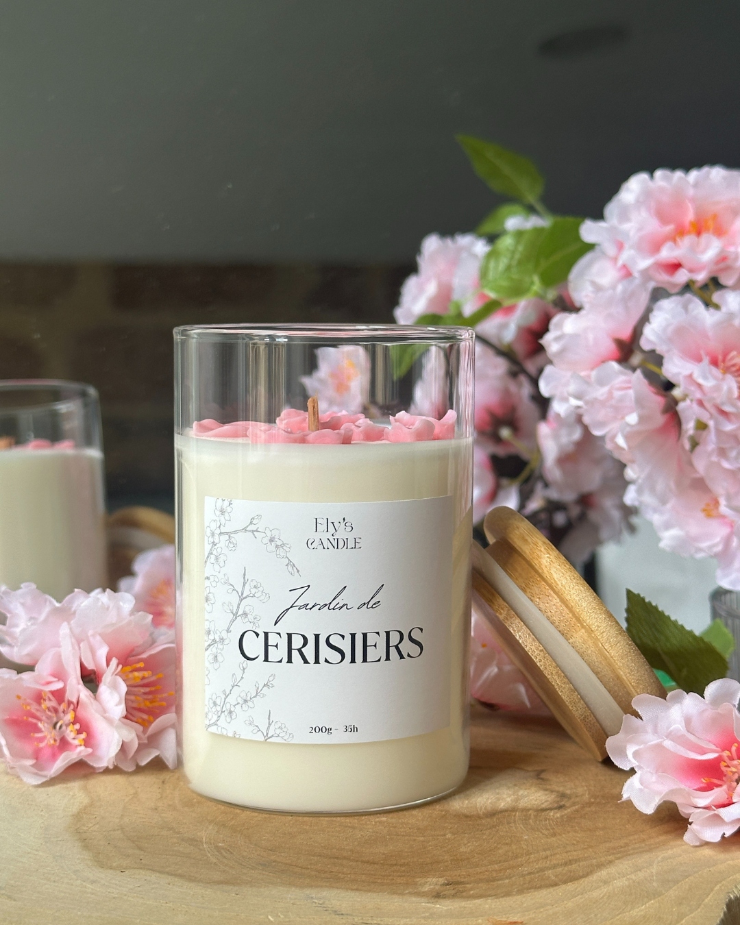 Bougie jardin de cerisiers