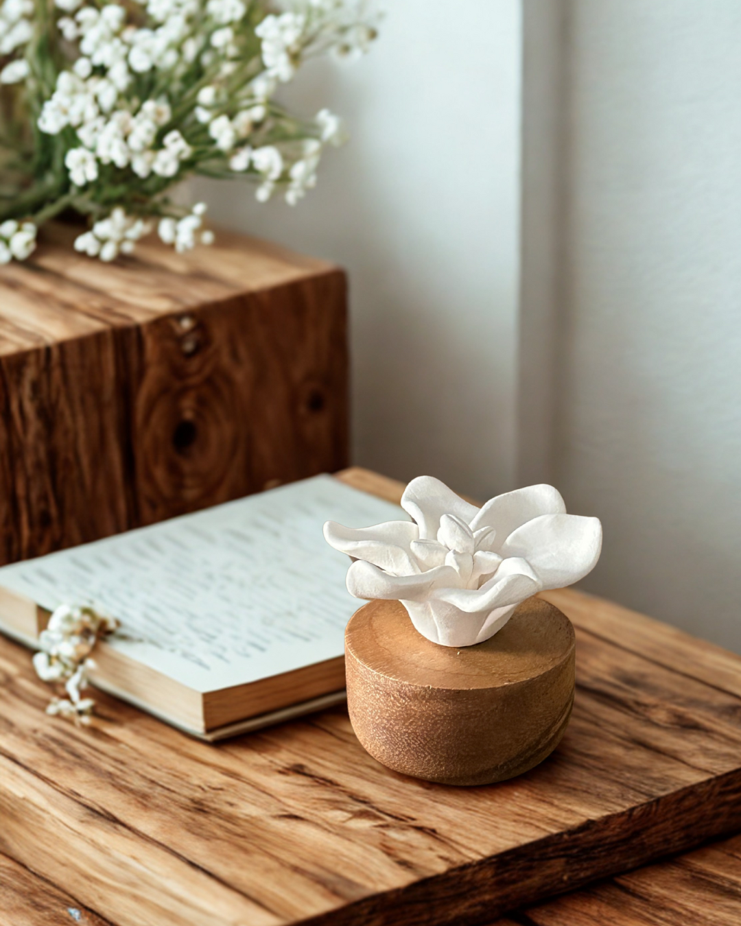 Diffuseur fleur de jasmin blanc