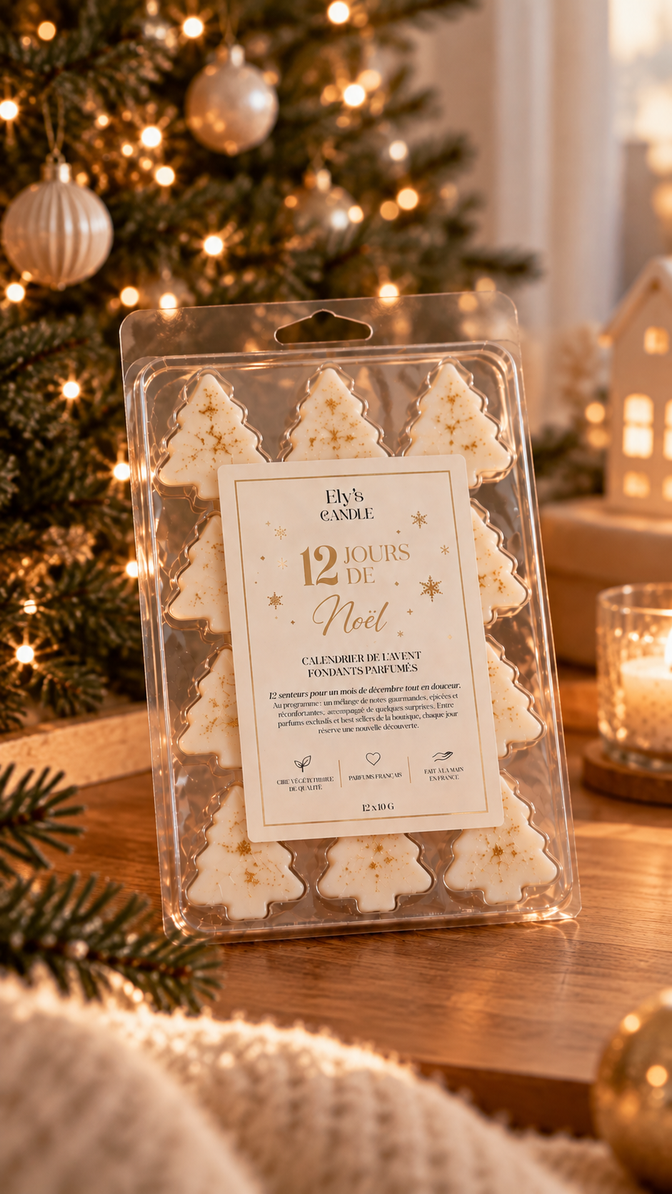 Calendrier de l’Avent fondants parfumés – 12 cases