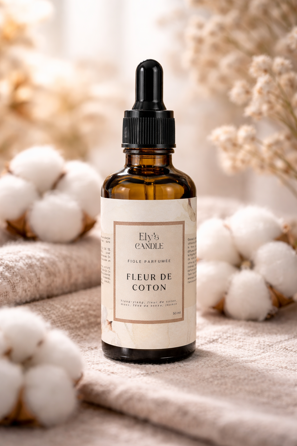 Fiole parfumée - Fleur de coton
