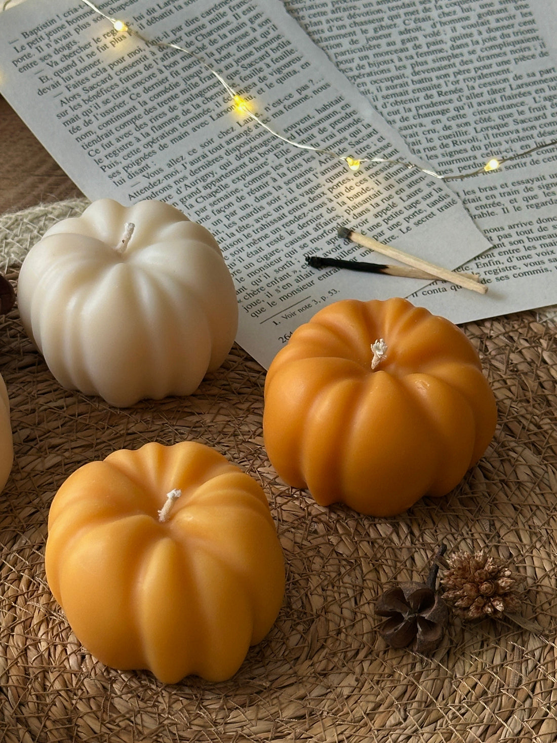 Bougie citrouille et bougeoirs d'automne Ely's Candle