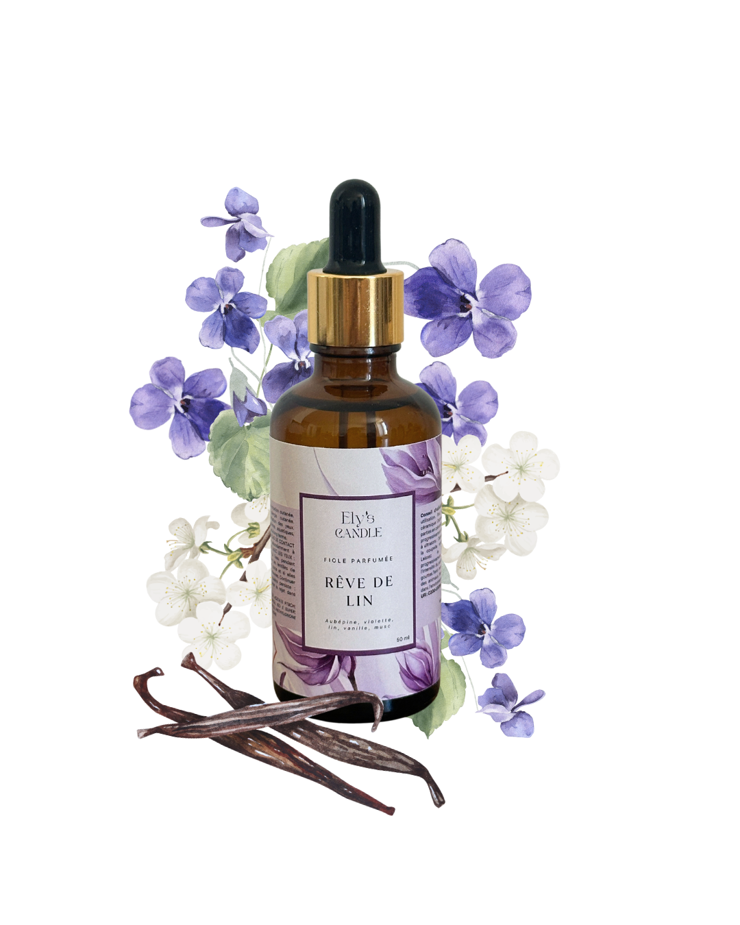 Fiole parfumée - Rêve de lin