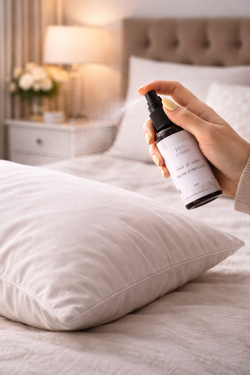 Brume d'oreiller voile de coton