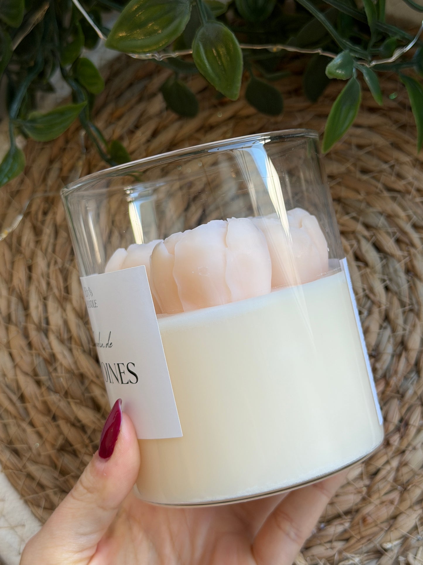 Peony garden candle