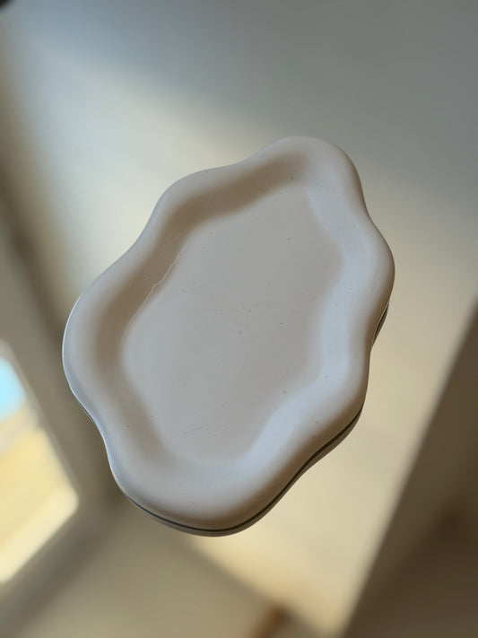 Handmade decorative tray - Maple leaf marble effect