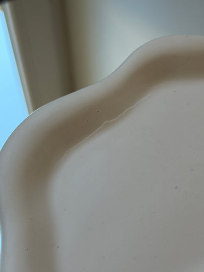 Handmade decorative tray - Maple leaf marble effect
