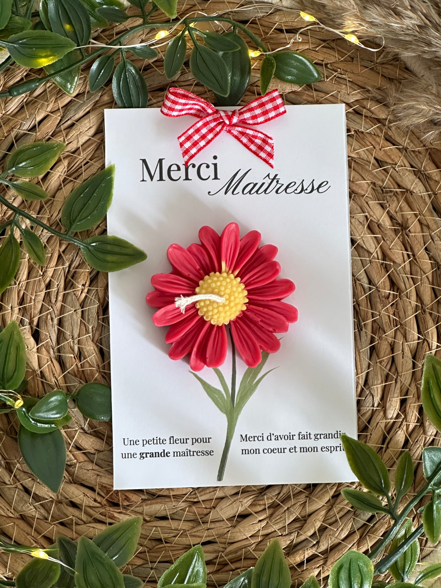 Fleur parfumée - Cadeau maitresse, nounou, ATSEM