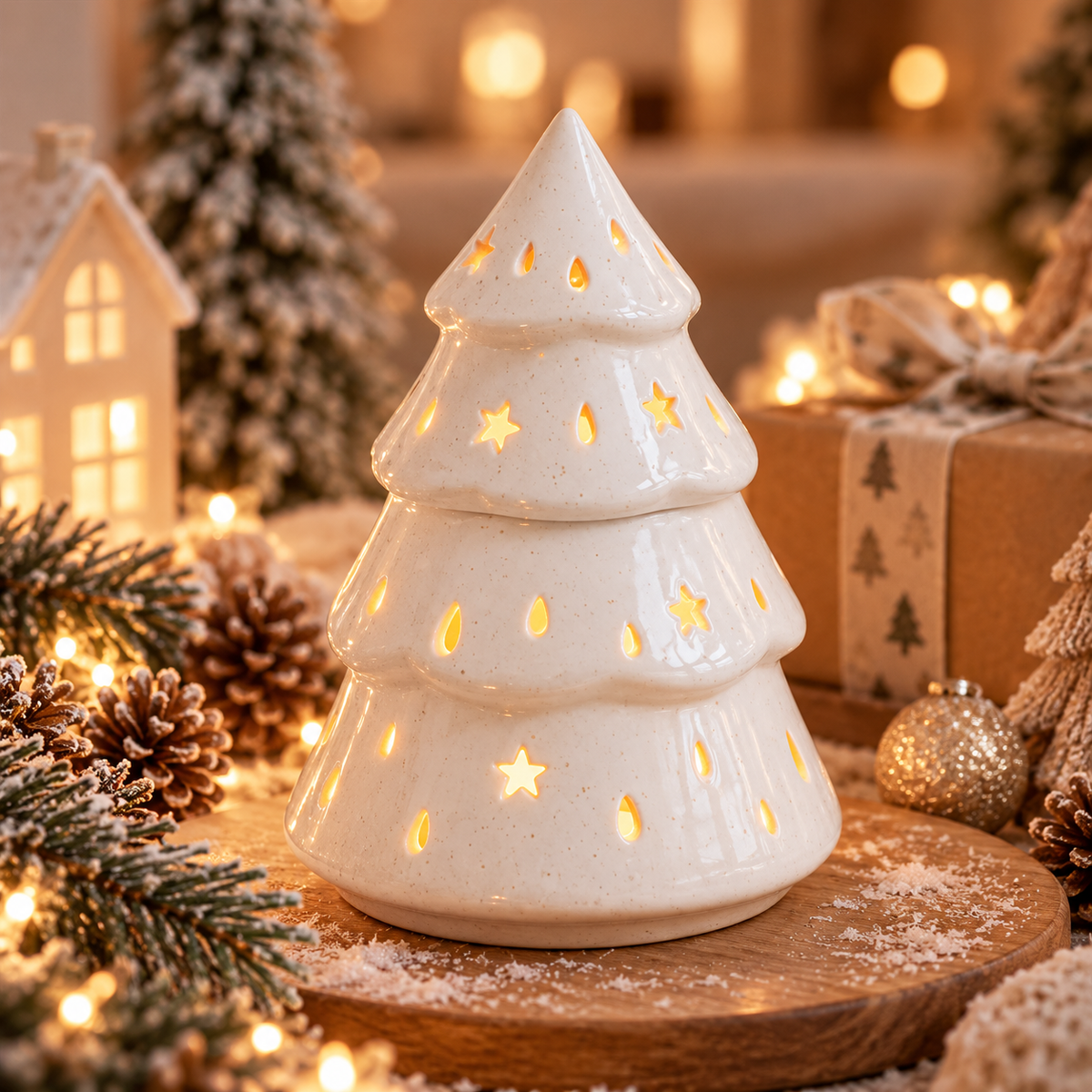Homemade white gingerbread burner