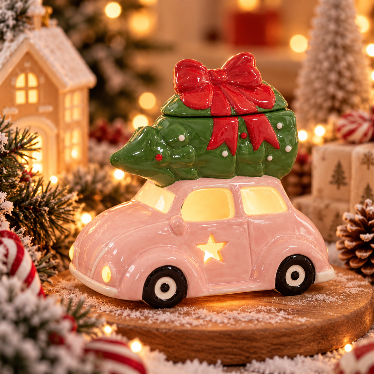 Homemade white gingerbread burner