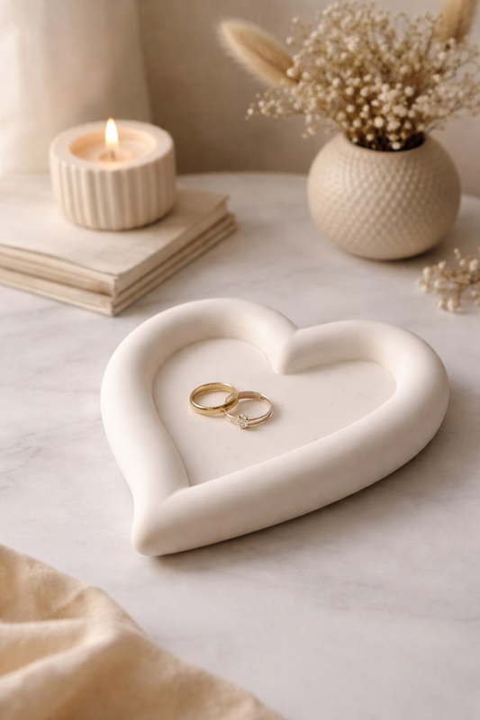 Plateau décoratif coeur fait main